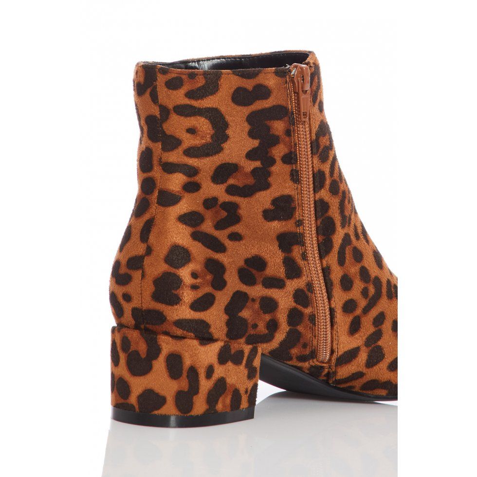 quiz leopard print boots