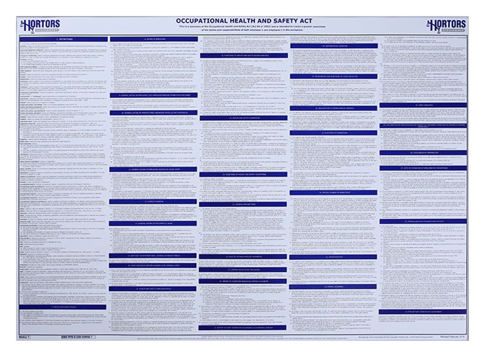 Hortors Basic Conditions Of Employment A1 Wall Chart Wholesale And Retail Shop Today Get It