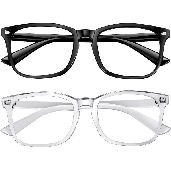 Sophie Moda - Fashion Computer Glasses Anti Blue Light: Black/Crystal (2Pack)