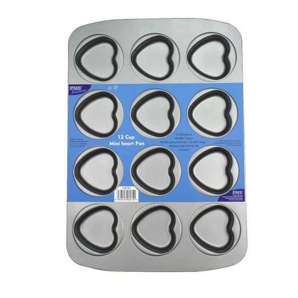 PME - Mini Heart Cake Pan, Non-stick (12 cups)