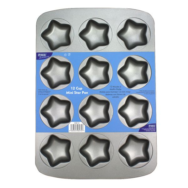 PME - Mini Stars Cake Pan, Non-stick (12 cups)