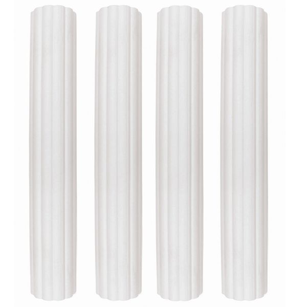 15cm Plastic Hollow Pillars Pack of 4 (White)