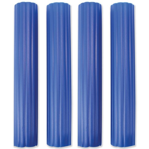 15cm Plastic Hollow Pillars Pack of 4 (Blue)