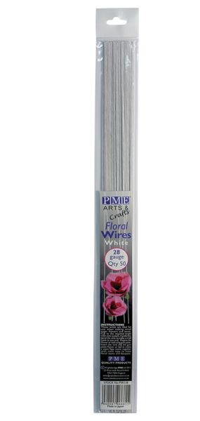 Floral Wires - White 28 Gauge