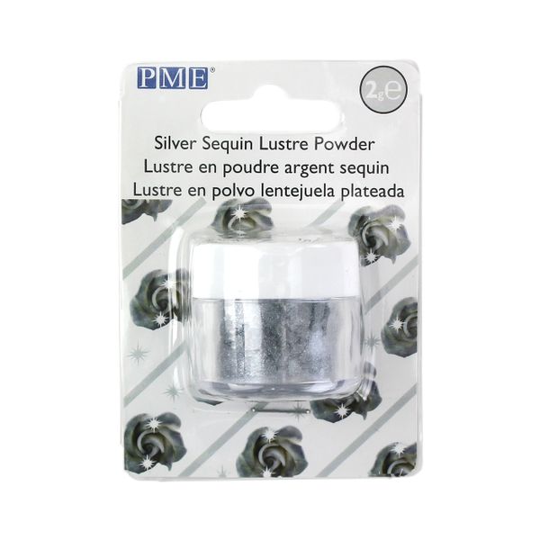 Carded Lustre Powder Colour - Silver Sequin