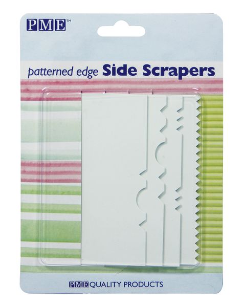 PME - Cake Icing Side Scraper - Patterned Edge (set of 4)