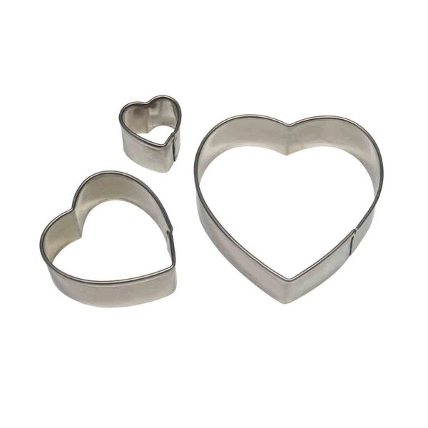 PME Stainless Steel Heart Cutters Set of 3
