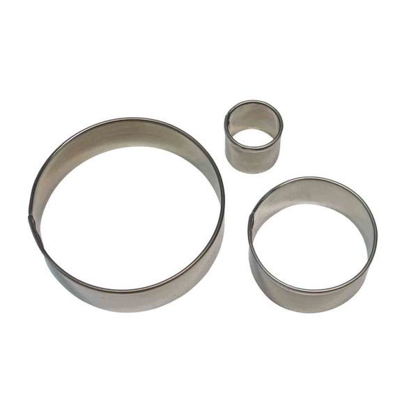 PME Stainless Steel Round Cutters Set of 3