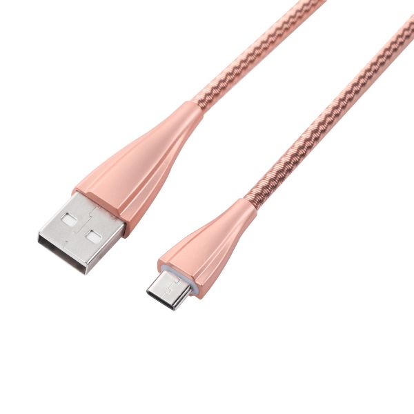 Volkano Fashion Series 1.8m Type-C Fast Charging Cable - Rose Gold