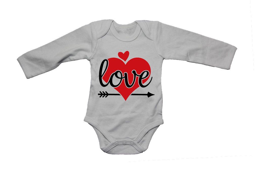 Love - Red & Black - Valentine - LS - White Baby Grow | Buy Online in ...