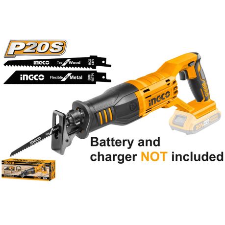 Ingco - 20V Powershare Cordless Reciprocating Saw incl 2 Blades