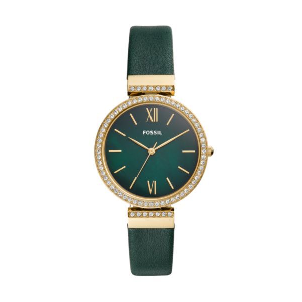 Fossil Madeline Green Leather Watch - ES4642