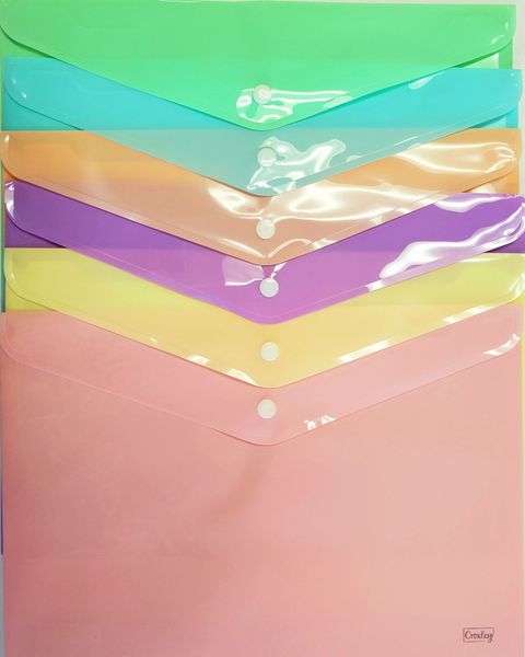 Croxley Polypropolene Document Wallet assorted pack 12