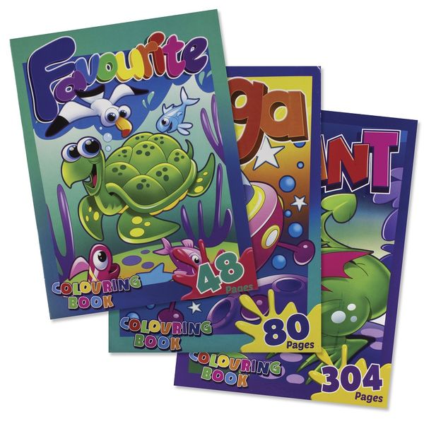 Treeline 48pg, 80pg, 304pg Colouring Books Bundle - 1 of Each
