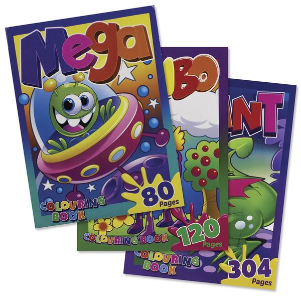 Treeline 80pg, 120pg, 304pg Colouring Books Bundle - 1 of Each