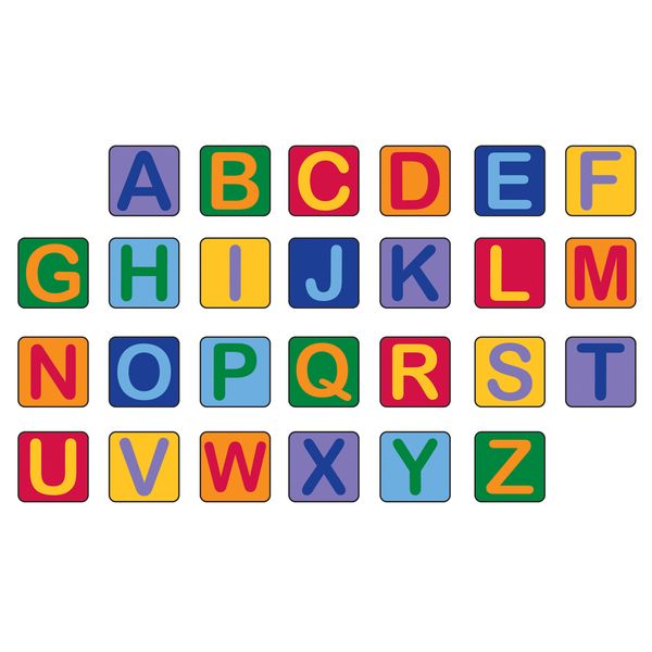 Greenbean Alphabet Seating Carpet Squares: Set of 26
