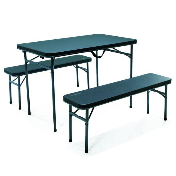 OZtrail Ironside 3Piece Picnic Set (250Kg Per Seat/300Kg Table Weight)