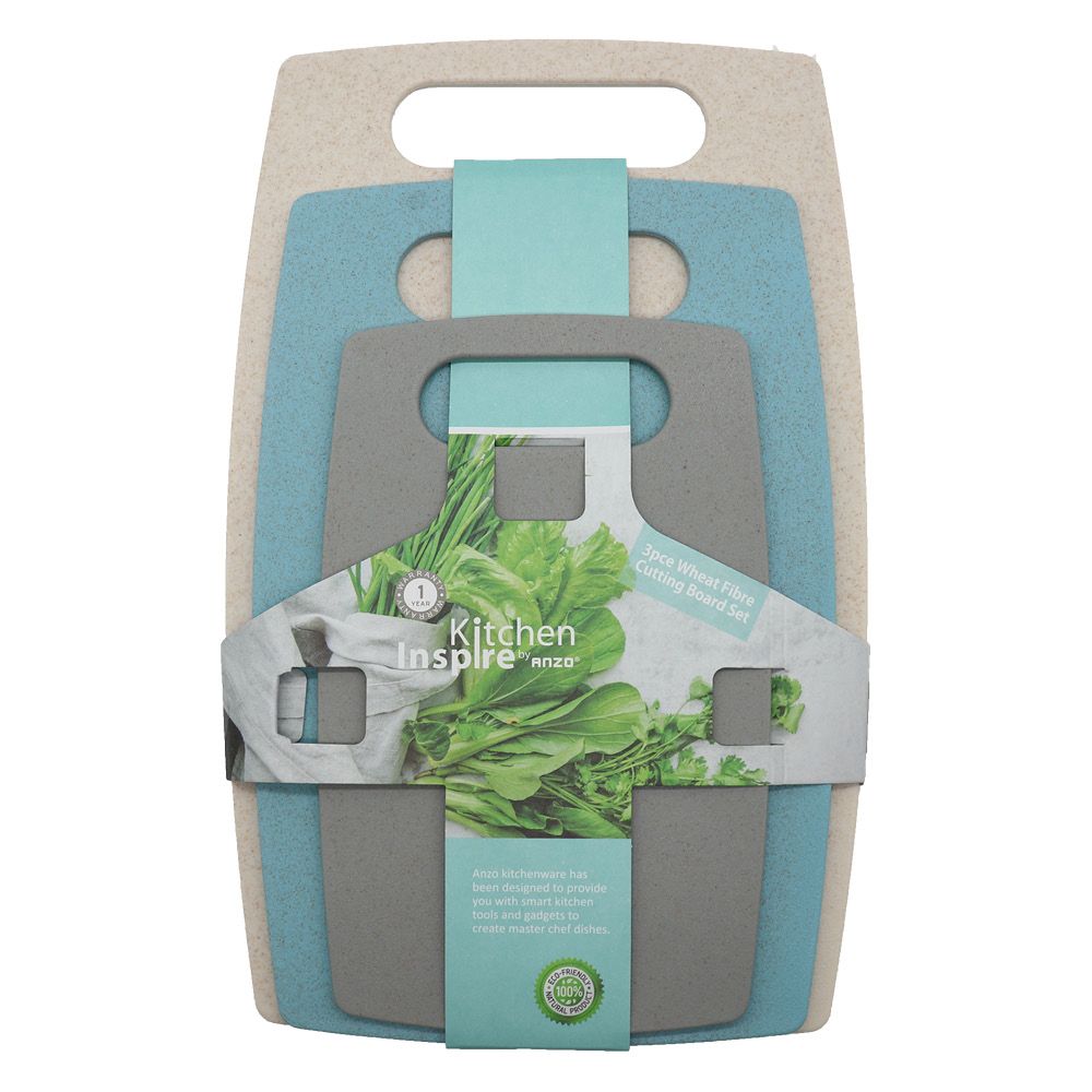 Inspire 3 Pce Wheat Fibre Cutting Board Set Shop Today. Get it