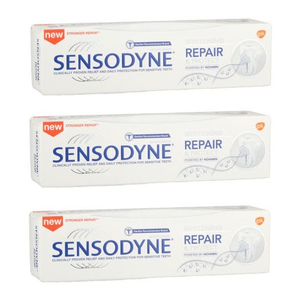 Sensodyne - Repair &amp; Protect with Novamin Toothpaste - Whitening (3 x 75ml)