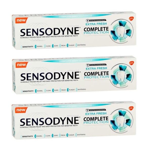Sensodyne - Complete Protection Toothpaste - Extra Fresh (3 x 75ml)
