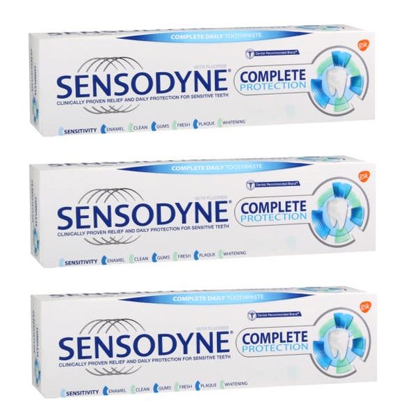 Sensodyne - Complete Protection Toothpaste - Original (3 x 75ml)
