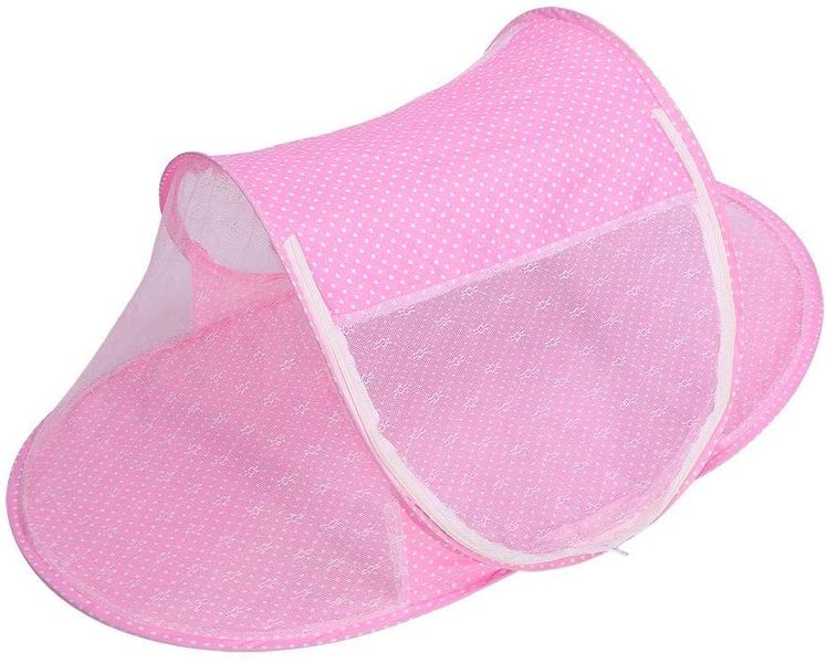Portable Baby Travel Bed Crib Mosquito Mesh Net - Blue with Bears