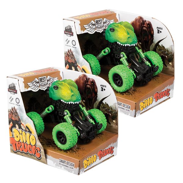 Vehicle Friction Dinosaur Car Assorted - 12cm Set of 2