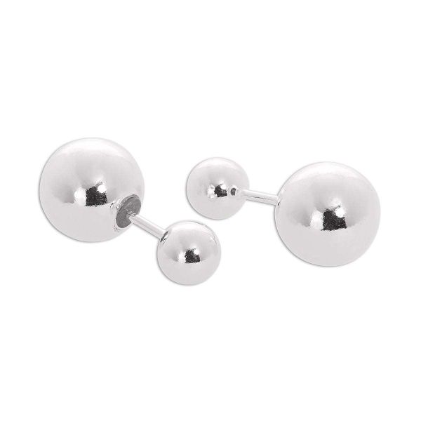 Sterling Silver Double Sided 6mm Ball Stud Earrings