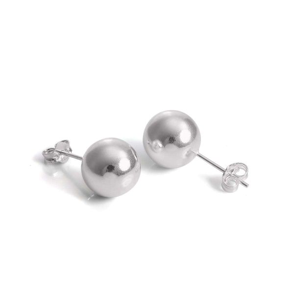 Sterling Silver Lightweight 10mm Ball Stud Earrings