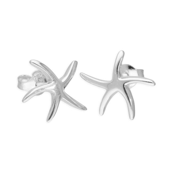 Sterling Silver Small Starfish Stud Earrings