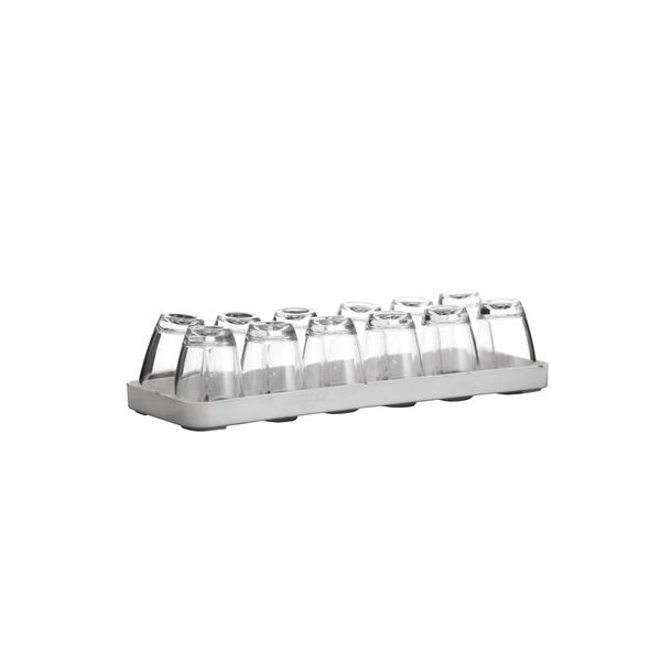 Bar Butler 12 Clear Plastic Shot Glasses On Tray (40ml)