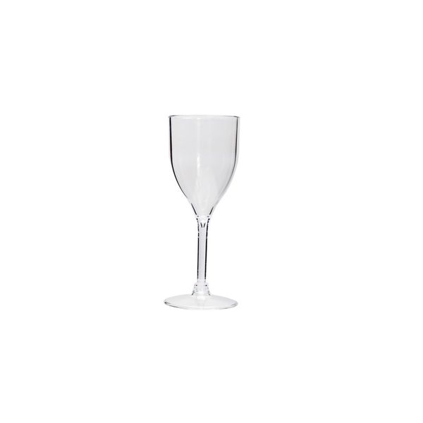 Clear Plastic Wine Glass 6 Pack (200ml)