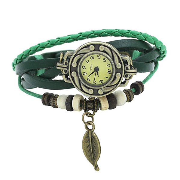 Fairy Leaf Bracelet Watch Green image