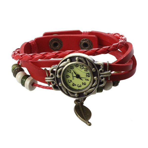Fairy Leaf Bracelet Watch White