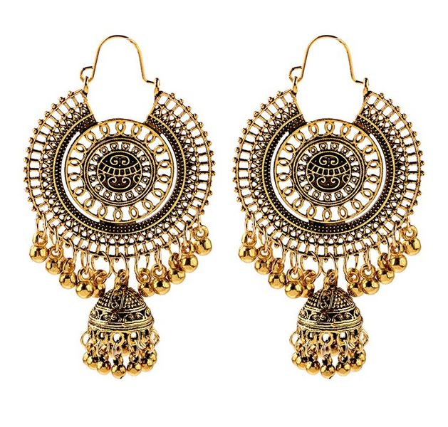 Dayita Jhumka earrings in Gold