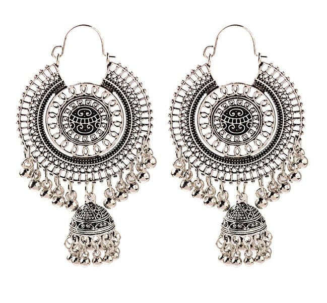 Dayita Jhumka earrings in Silver