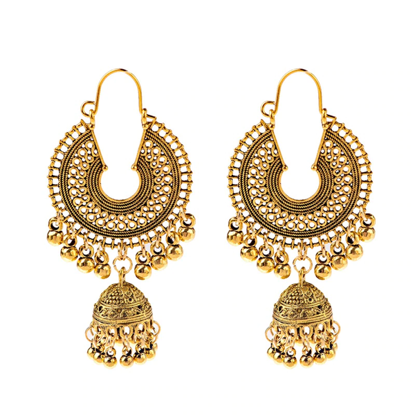 Jhanvi Jhumka earrings in Gold