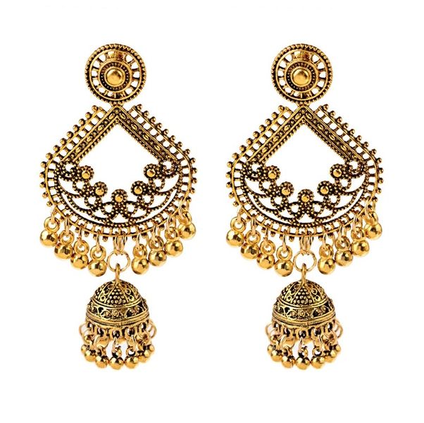 Jeevika Jhumka earrings in Gold
