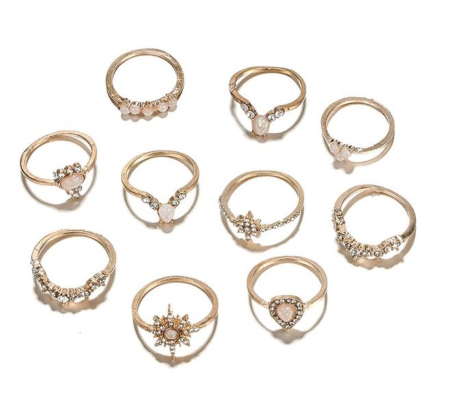 Bohemian style 10 Ring set