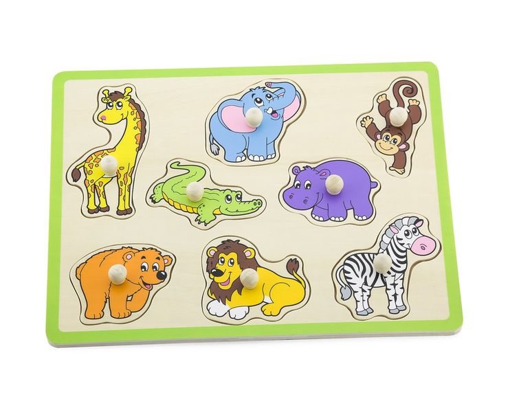 VIGA Peg Puzzle Wild Animals