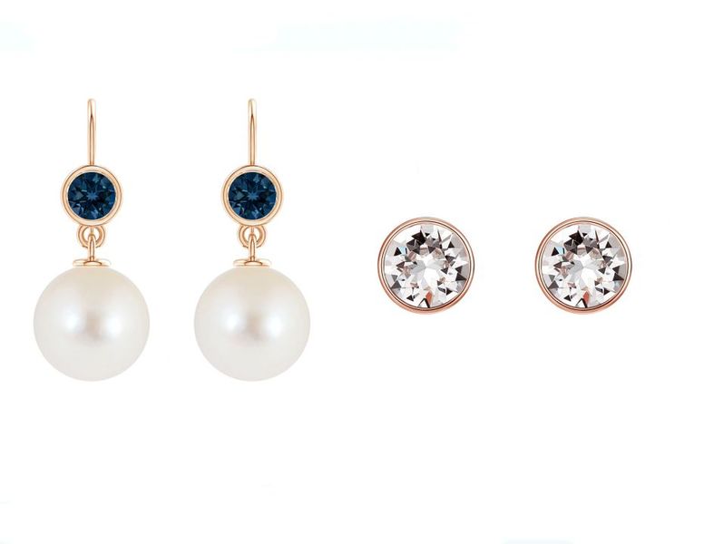 Civetta Spark 925 silver hoop &amp; Chene Studs - Montana Rosegold