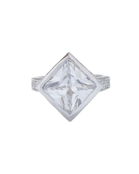 Miss Jewels- Princess Cut CZ Tube set Ring