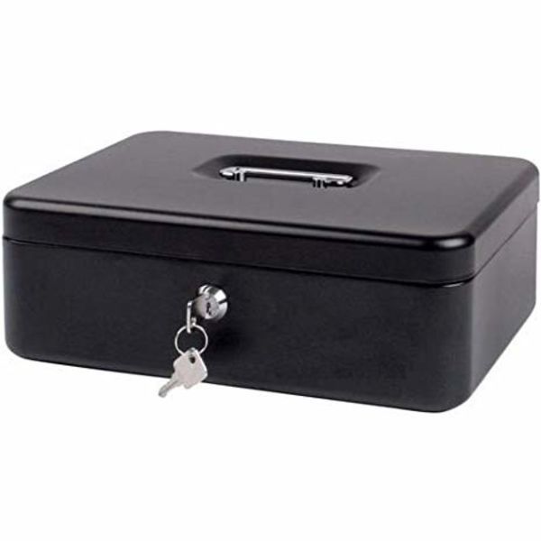 Optic Medium Metal Cash Box-Black