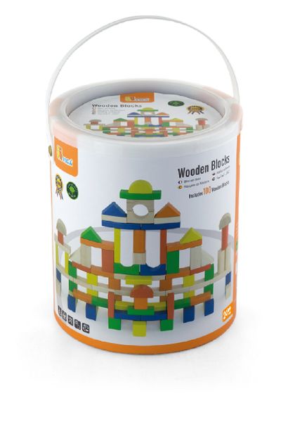 VIGA Wooden Blocks 100 Pieces