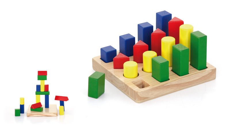 Viga Shape Sequence Blocks - Sort by Shape Colour and Size
