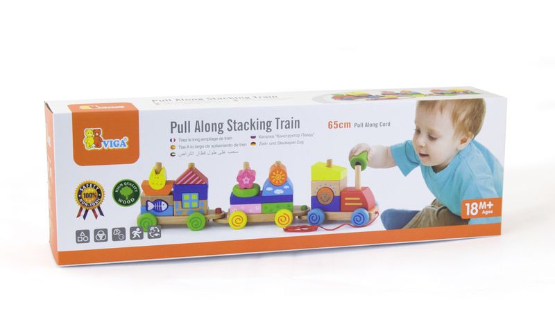 VIGA Pull Along Stacking Train