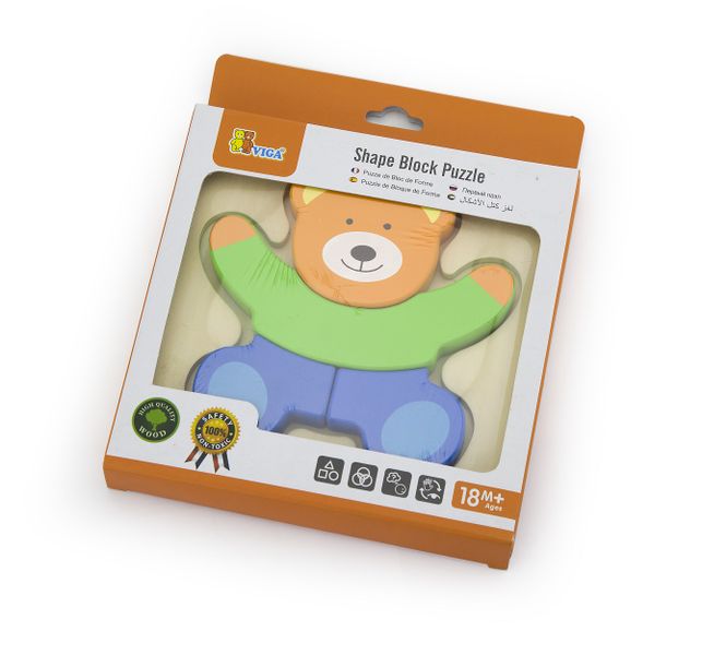 VIGA Handy Block Puzzle - Bear