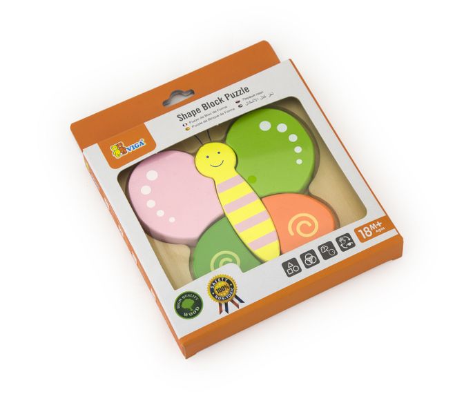 VIGA Handy Block Puzzle - Butterfly