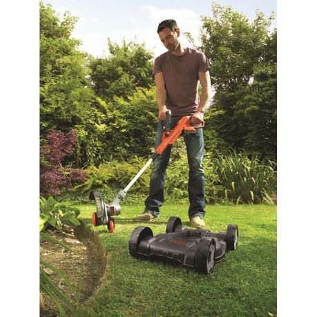 BLACK DECKER 18V Cordless 28cm 3 IN 1 Strimmer Grass Trimmer