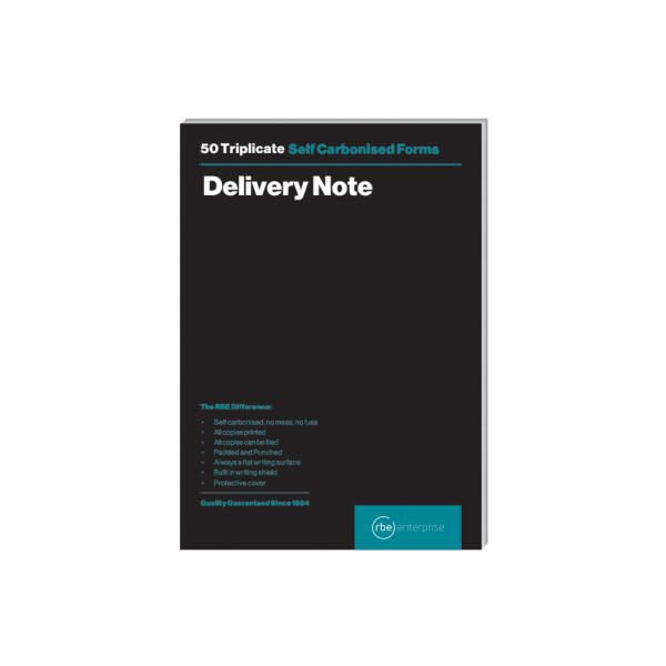 RBE Delivery Note Triplicate A5 Pads 2's